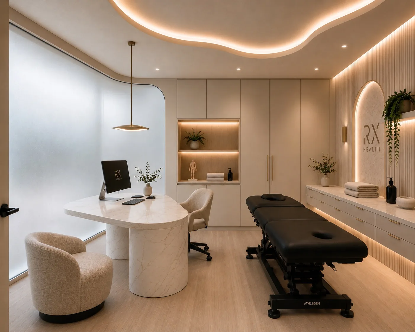 Warm, purpose-built RX Active Health consultation and treatment room